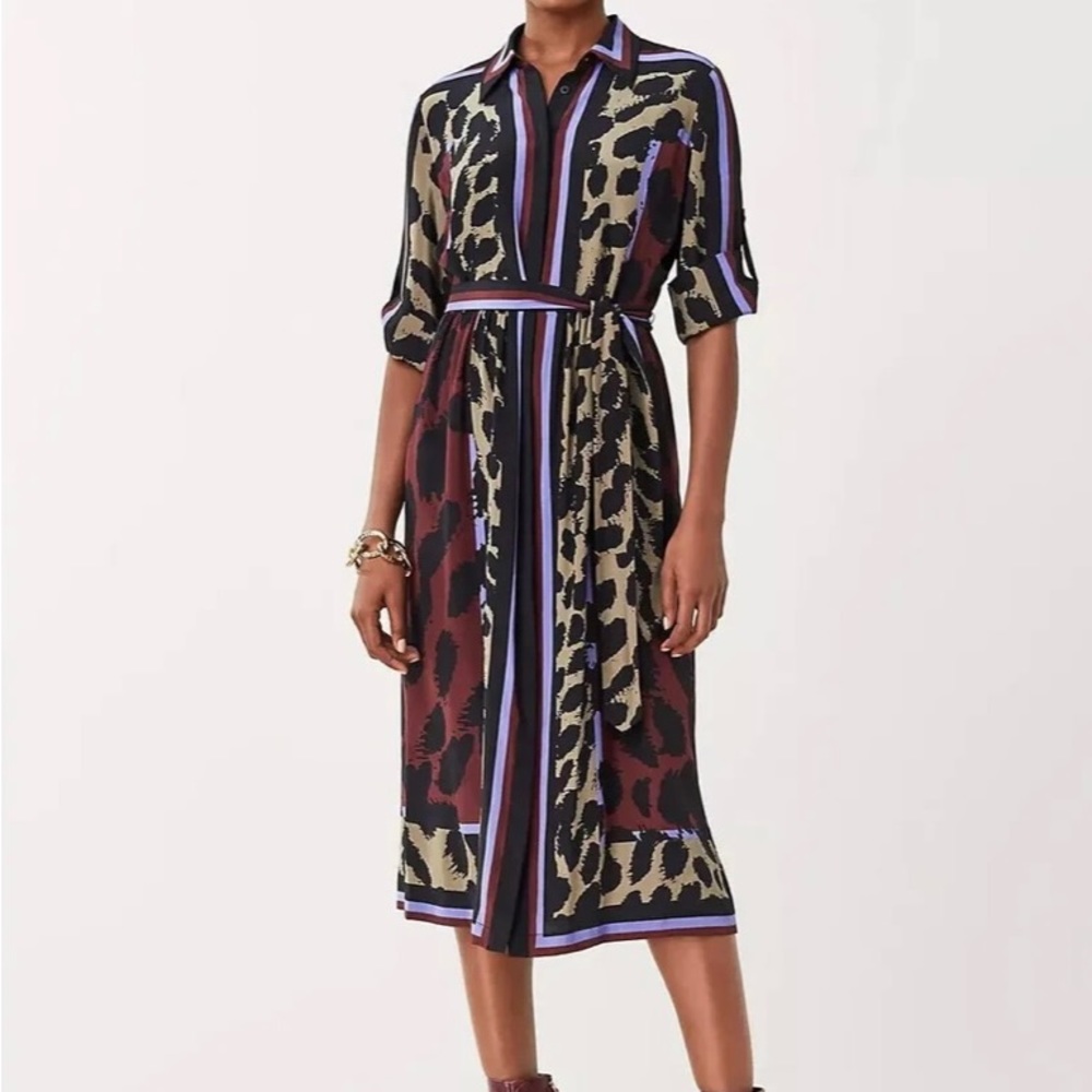 Diane von Fürstenberg silk shirt dress - like new